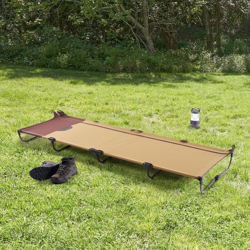 Zipper Cot Portable Folding Camping Bed Cot Easy Setup Compact Sleeping Cot