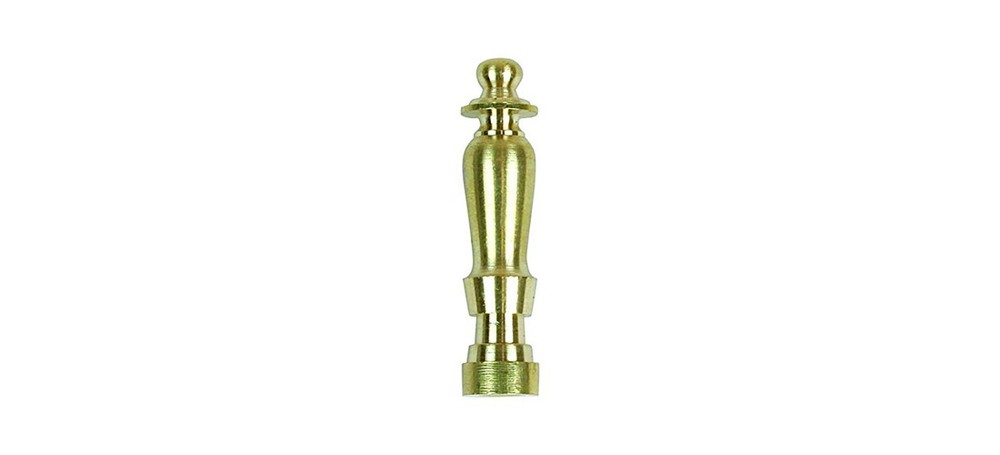 Jandorf 60100 Spindle Finial, Solid Brass Gold