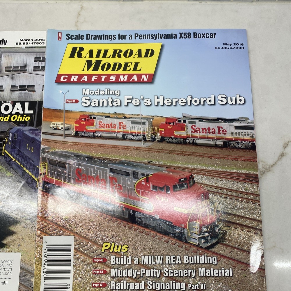 Railroad Model Craftsman Magazine 7 Issues 2016