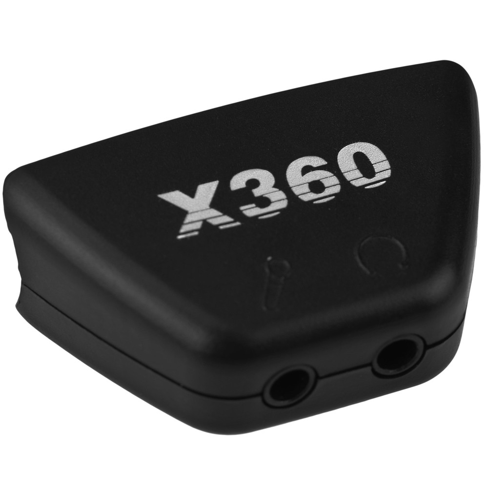 3.5mm Headset Mic Adapter for Xbox 360 Controller Black