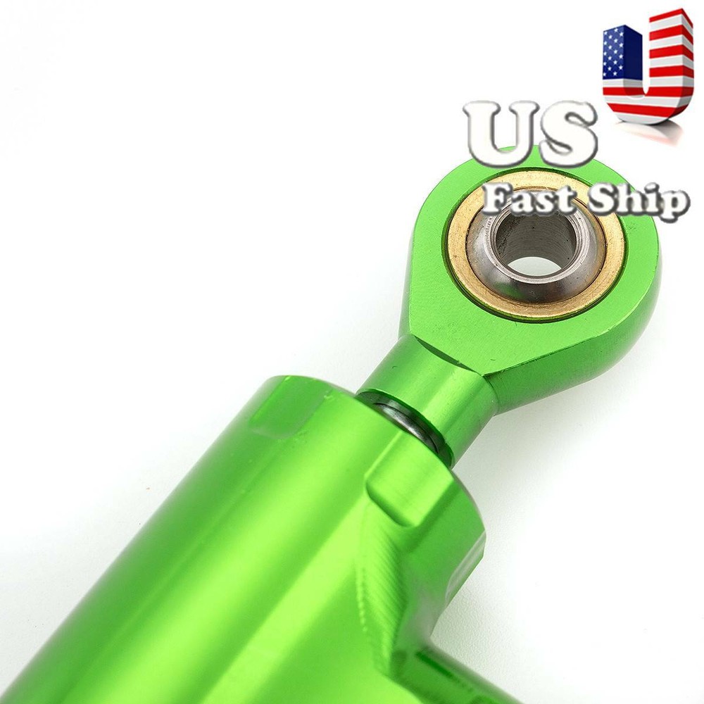 CNC Green Steering Damper Linear Stabilizer Reversed Safety Control Universal