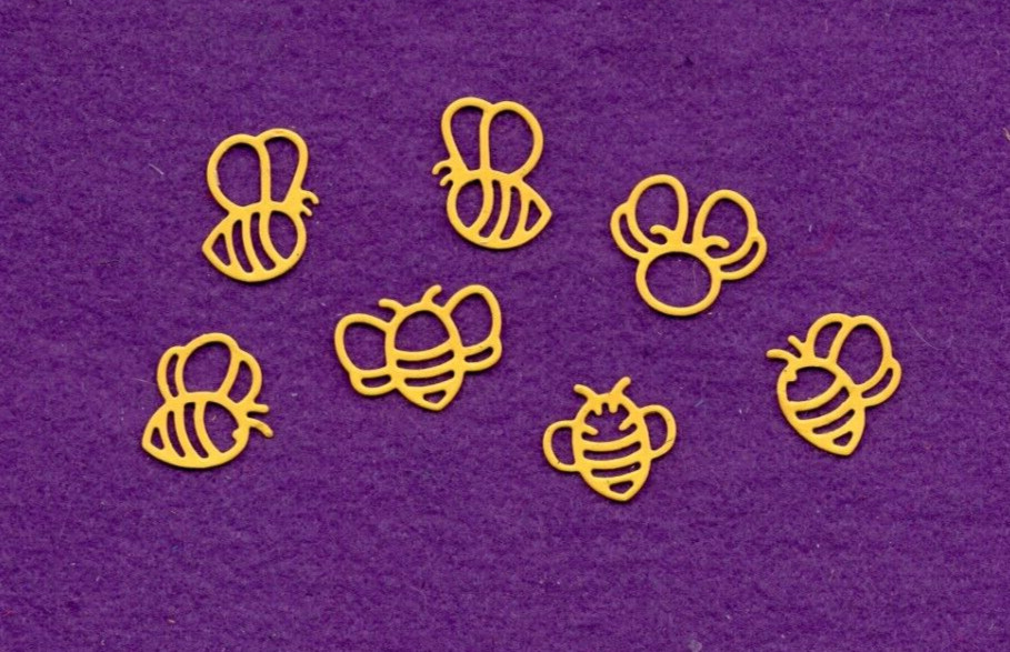 BEES # 9 die cuts scrapbook cards