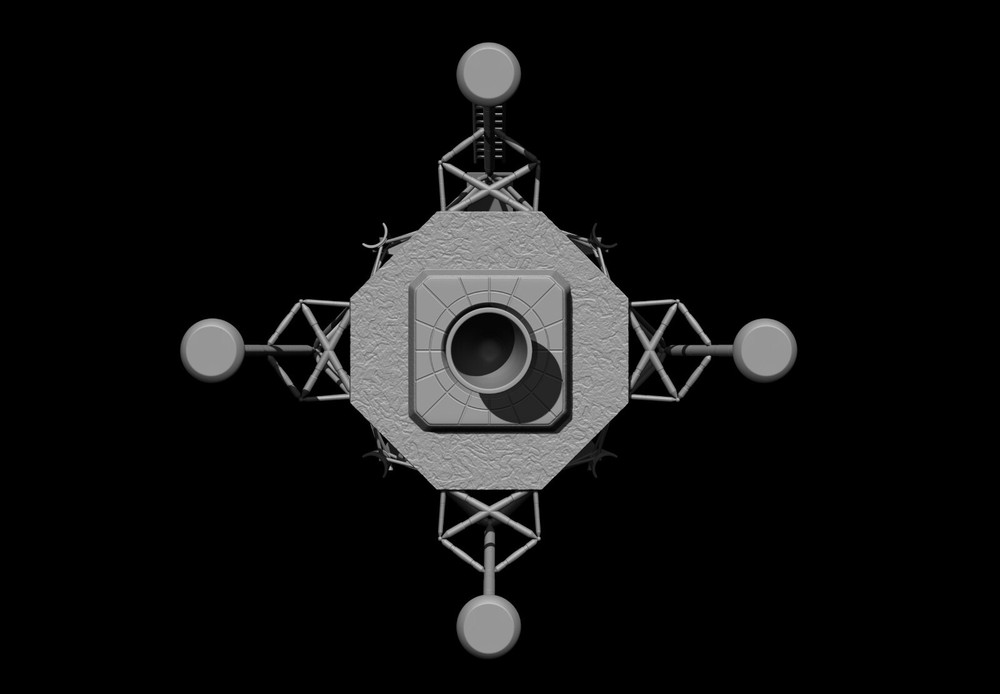 Lunar Module Apollo 11 - STL-OBJ FILES - FOR 3D printers