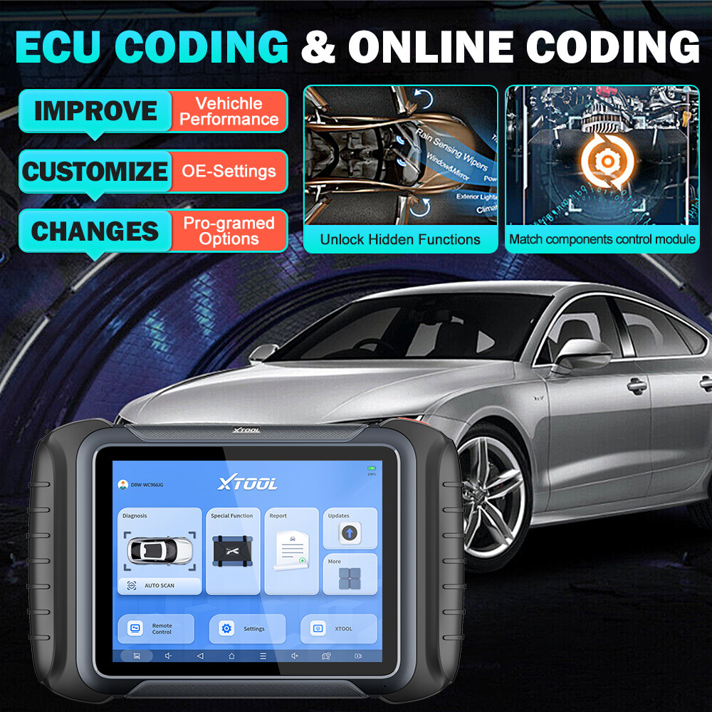 XTOOL USED D8W Wireless Auto Full System Diagnostic Scanner Topology Mapping