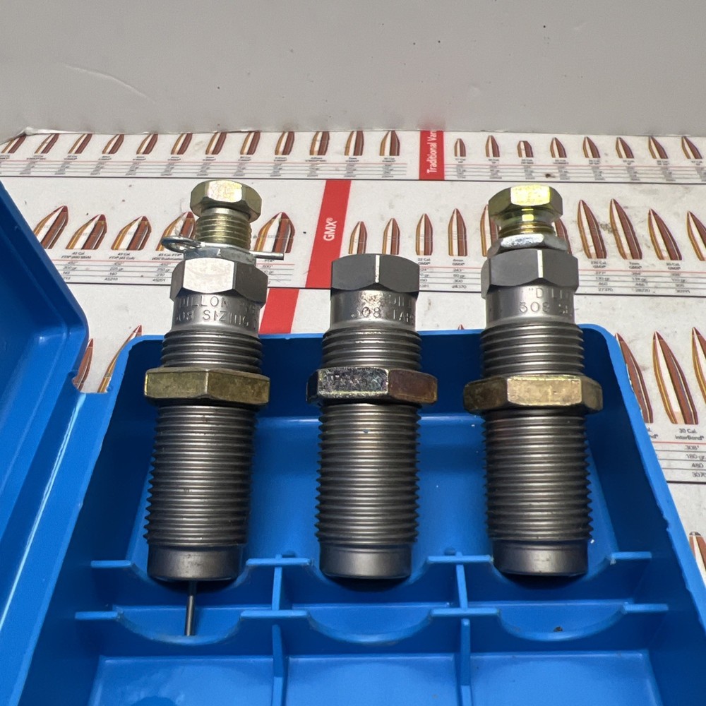 RELOADING TOOLS * THREE DIES SET * DILLON * STEEL * 308 WIN * 15574