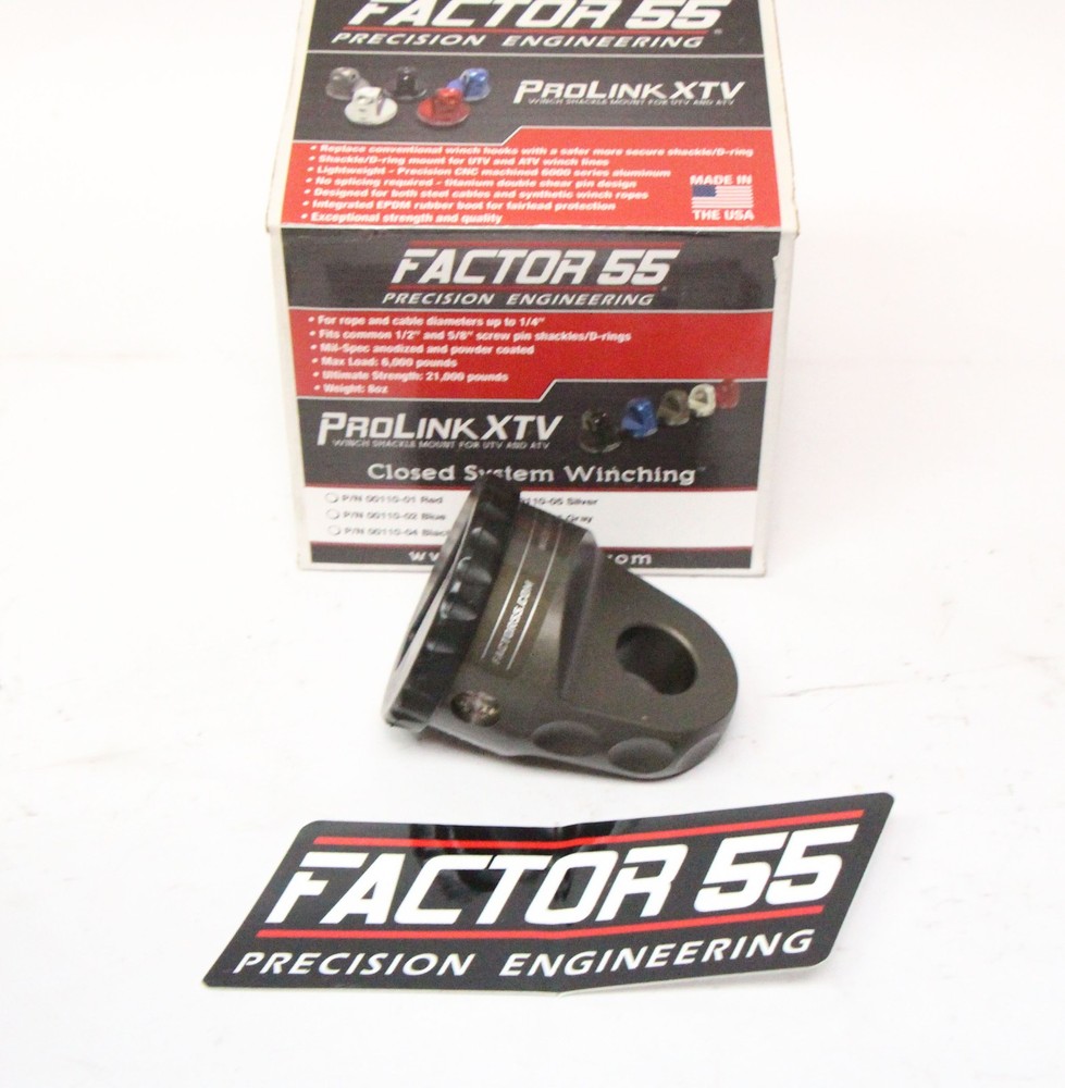 FACTOR 55 ProLink XTV Winch Shackle Mount for UTV ATV Gray 00110-06