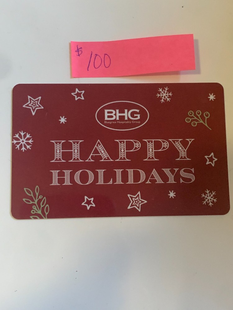 $100 value - Bluegrass Hospitality Group gift card