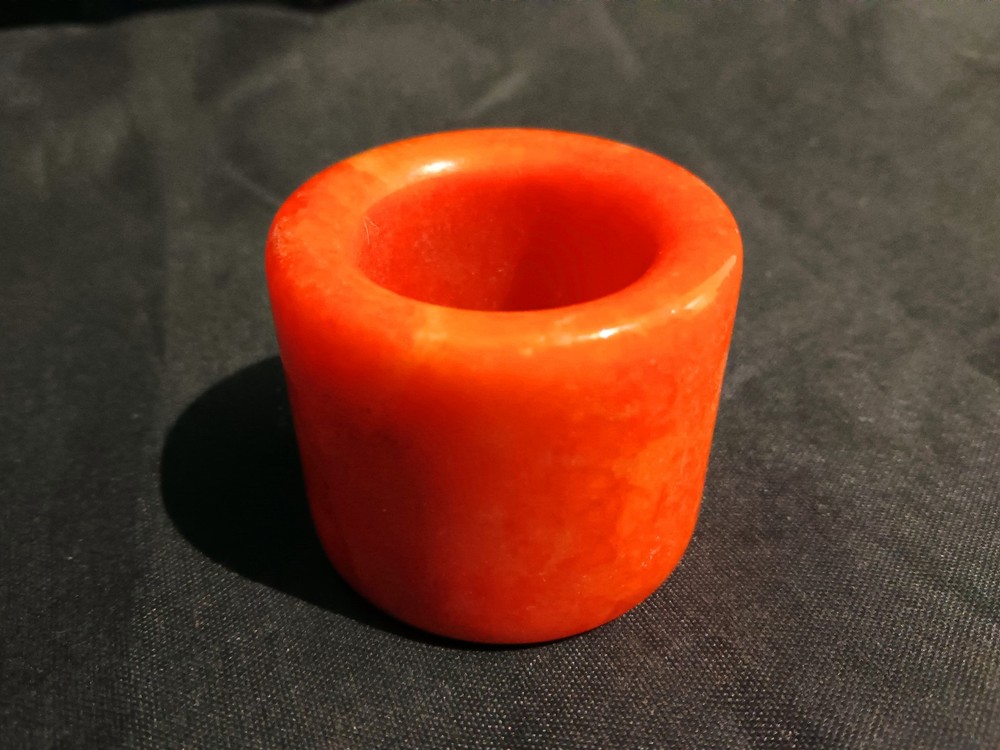 Excellent Chinese Orange Jade Thumb Ring !!!!!