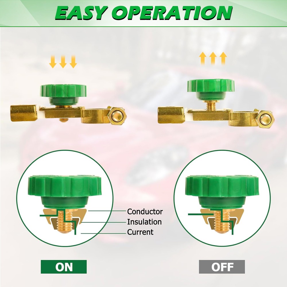Auto Battery Link Terminal Quick Cut-off Disconnect Master Kill Shut Switch