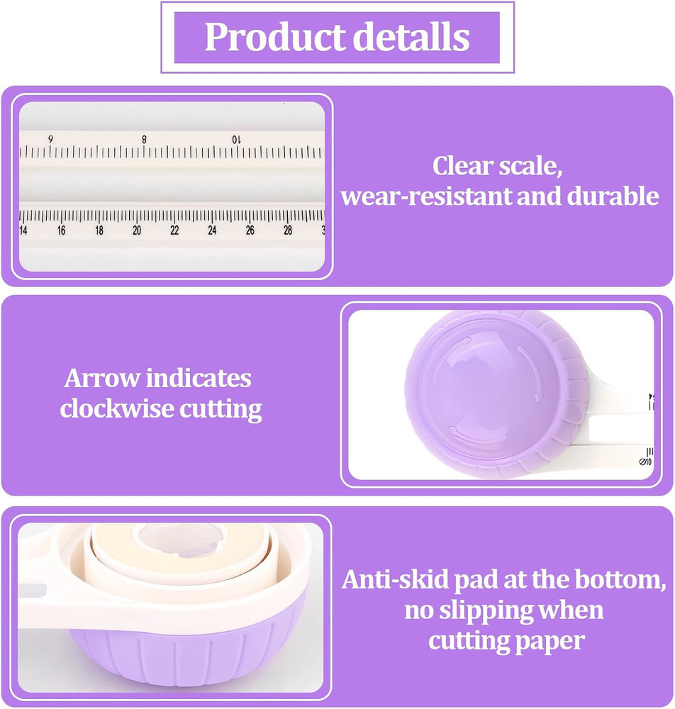 Circle Paper Cutters，Adjustable Rotary Circle Cutter，Circular Cardboard Circle C