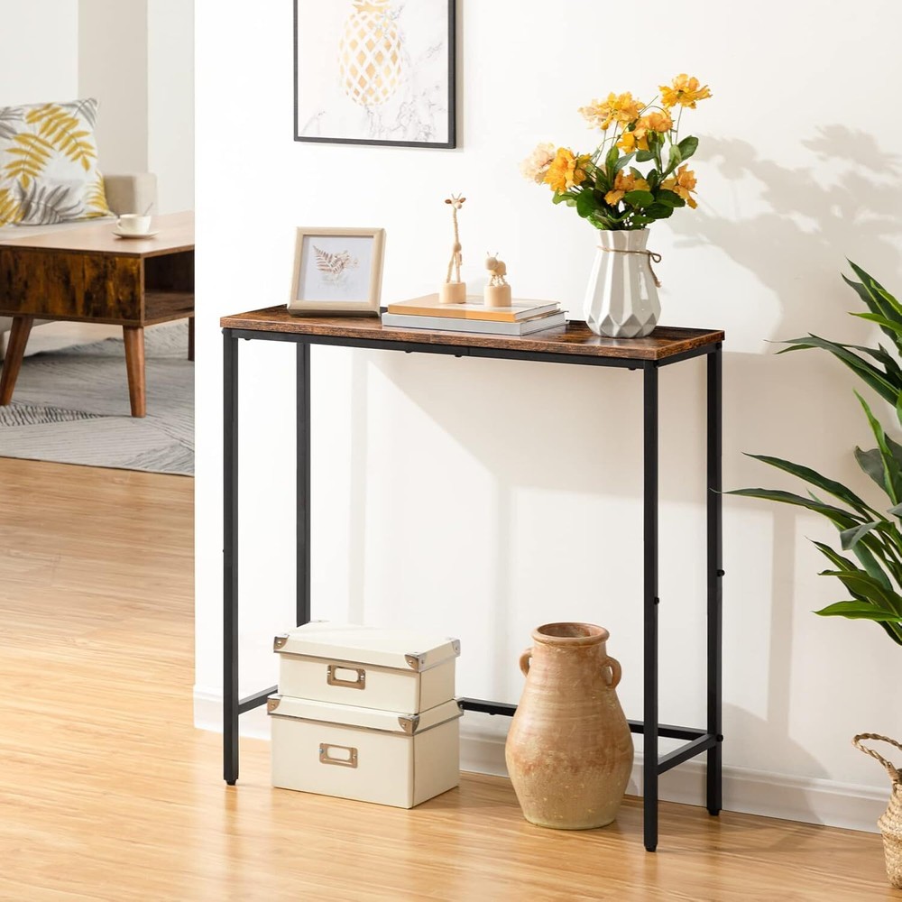 HOOBRO Narrow Console Table, 29.5" Small Entryway Table, Thin Sofa Table, Side T