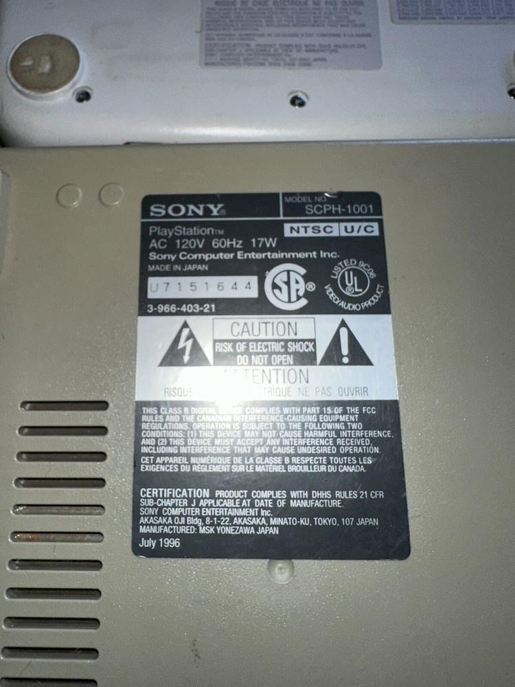 PlayStation And PS1 Consoles Only