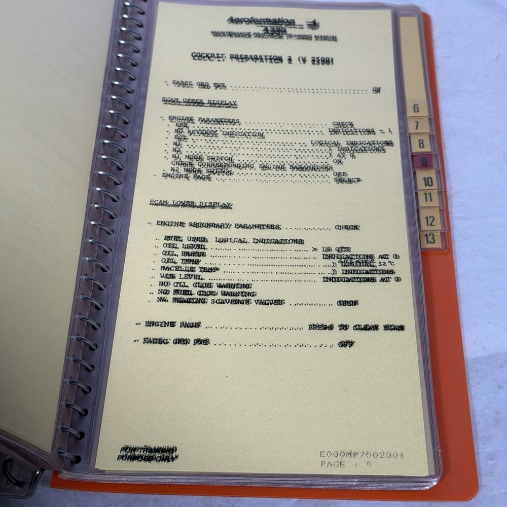 A320 Engine Run-Up Check-List Aeroformation Maintenance Training Manual