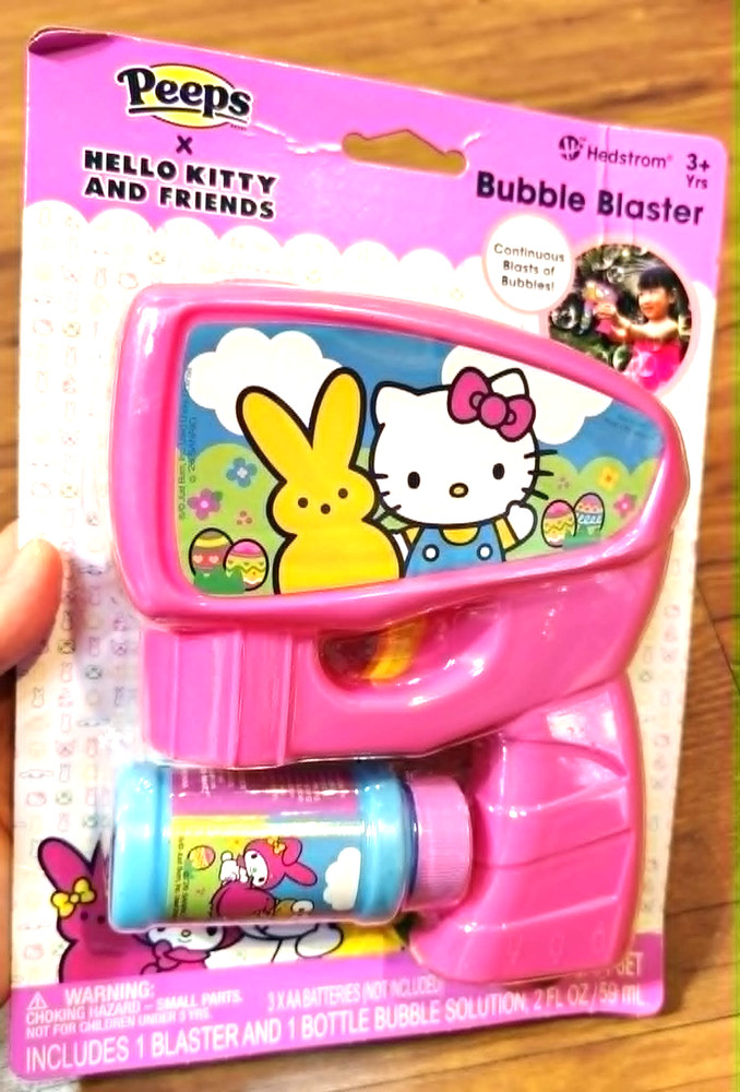 Peeps X Hello Kitty Bubble Blaster- Including Bubbles New