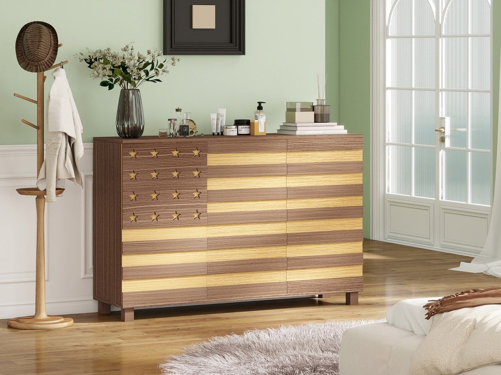 55" Buffet Sideboard w/3 Doors 2 Drawers, Kitchen Storage & Coffee Bar Console
