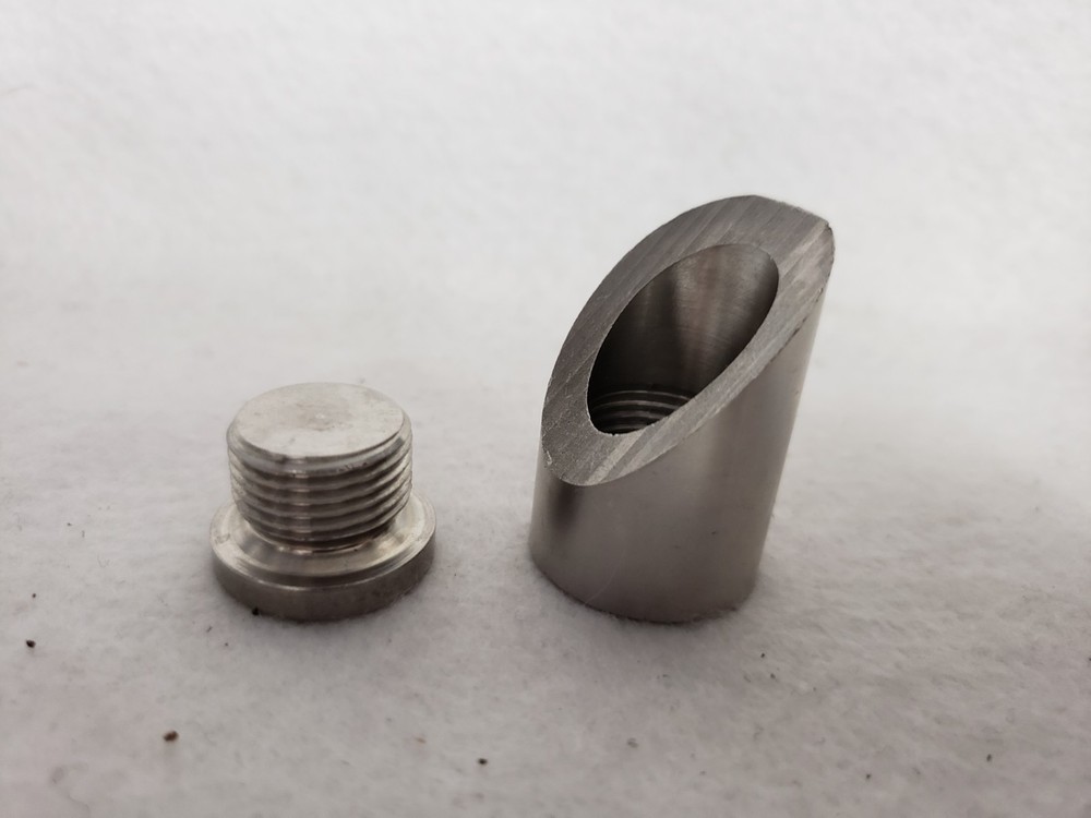 45° Oxygen Sensor O2 Weld on Nut & Cap Bung Kit M18*1.5 Thread S2P4