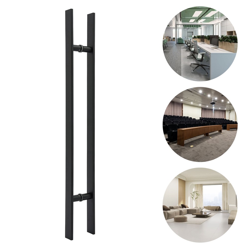 Stylish Black Stainless Steel Push Pull Door Handle for Easy Access