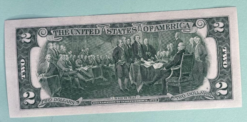 One Uncirculated 2017 Two Dollar Bill $2 Minted in San Francisco Sequential