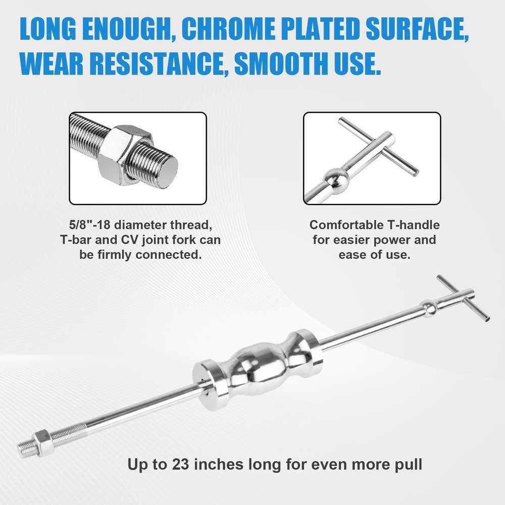 Inner CV Axle Puller Tool with 5/8"-18 Slide Hammer, Slide Hammer Puller Set ...