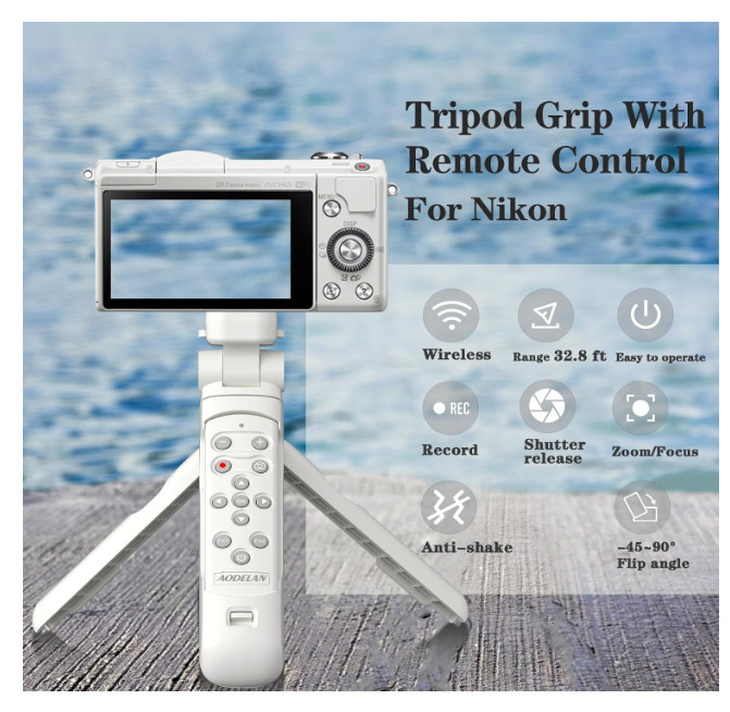 Wireless Camera Remote Control Shooting Grip Tripod for Nikon - Shutter Release