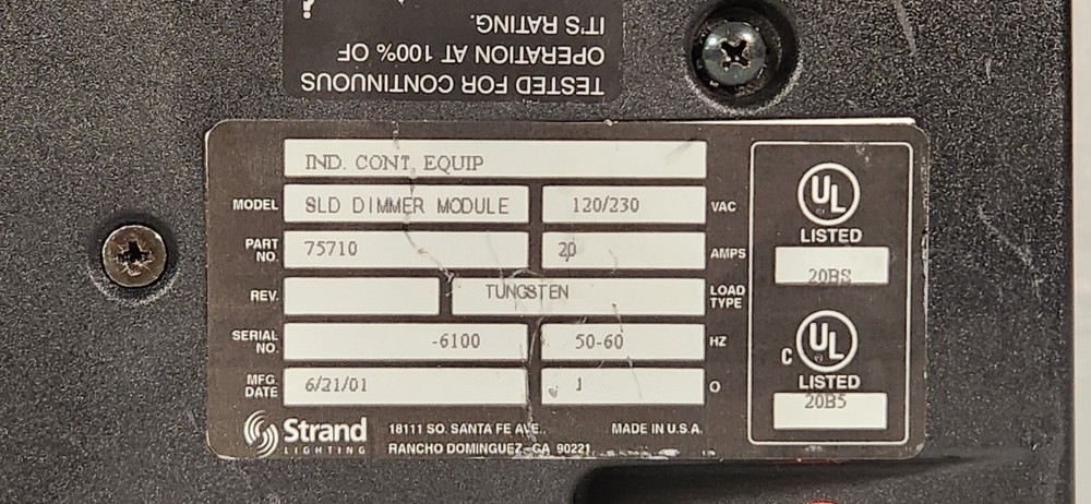 Strand SLD Dimmer Module 75710