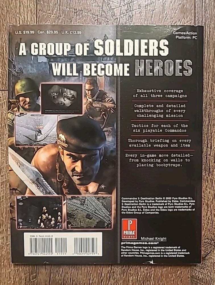 Commandos 3 Destination Berlin Strategy Guide Prima Games PC Strategy