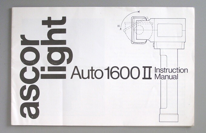 Ascorlight Auto 1600 II Instruction Manual