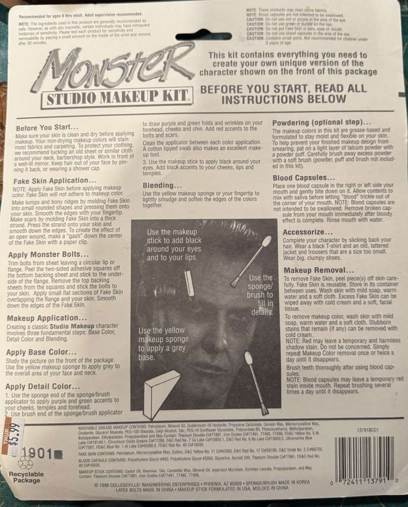 Halloween Monster Makeup Kit