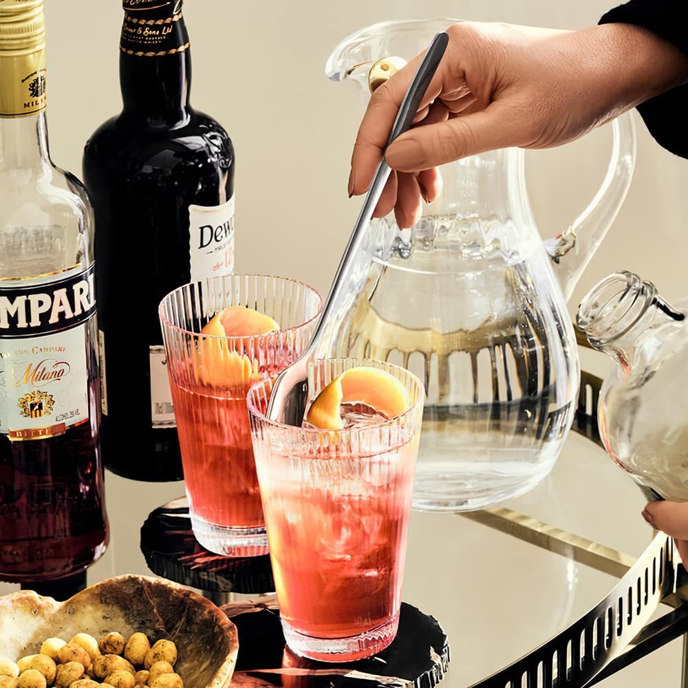 AYFDISHS Long Handle Ice Tea Spoons, Spoon, Silver