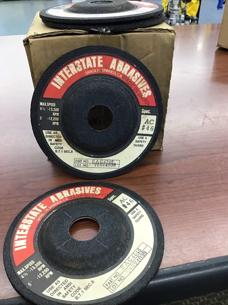 Interstate Abrasives Grinding Disc 4 1/2” (25/box)