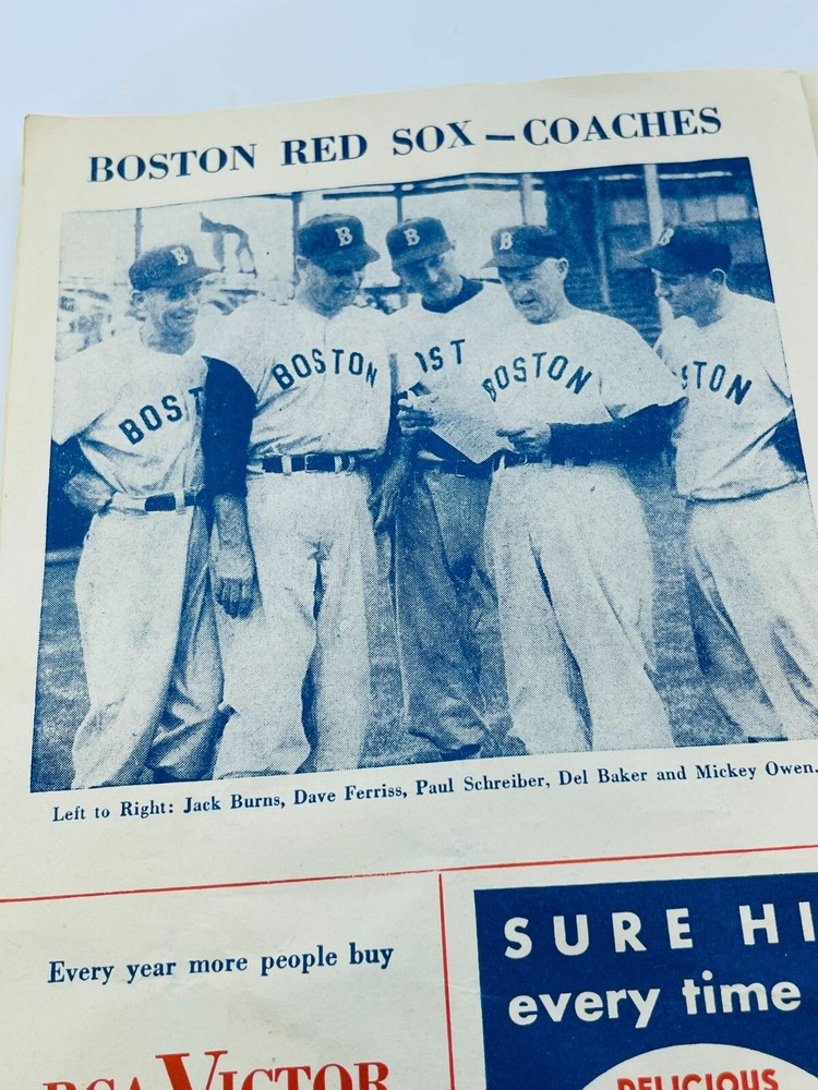 Red Sox 1955 Official Program and Score Card