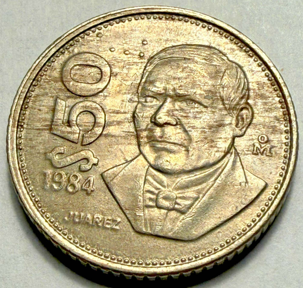 1984 Mexico 50 Pesos Coin