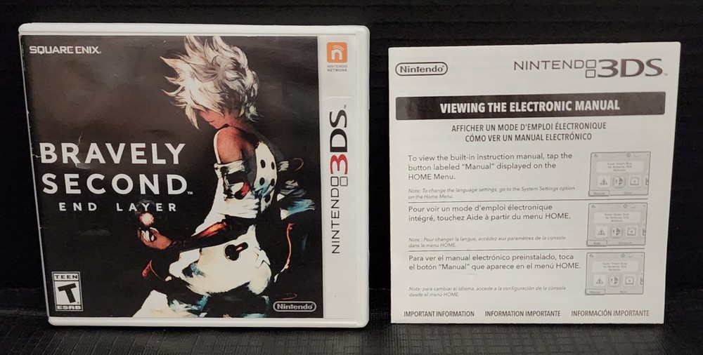 Bravely Second: End Layer (Nintendo 3DS) Original Case & Instruction Insert Only
