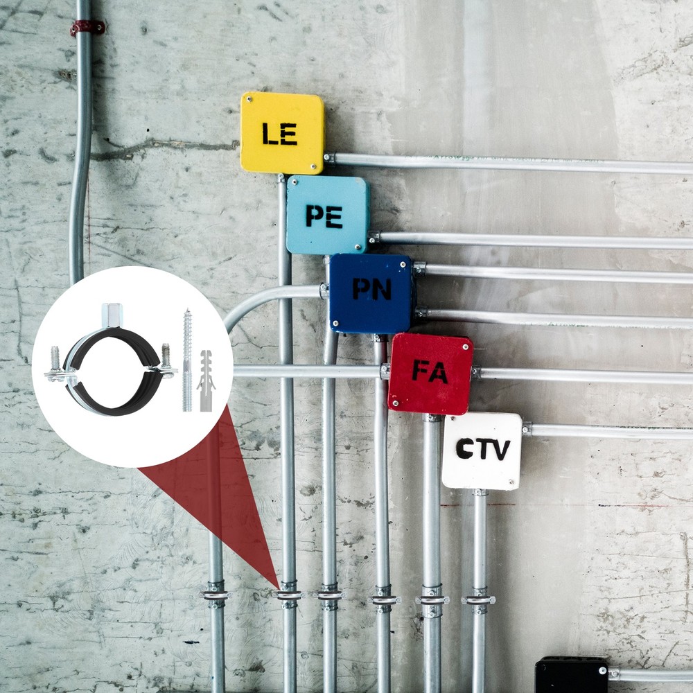 4 Pcs Adjustable Pipe Bracket Clamp, 2"(50mm) Wall Ceiling Mount Support