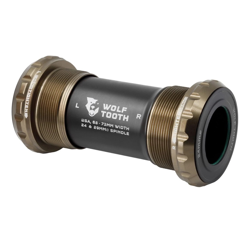 Wolf Tooth BSA Bottom Bracket 24mm | Durable Aluminum & Custom Bearings for