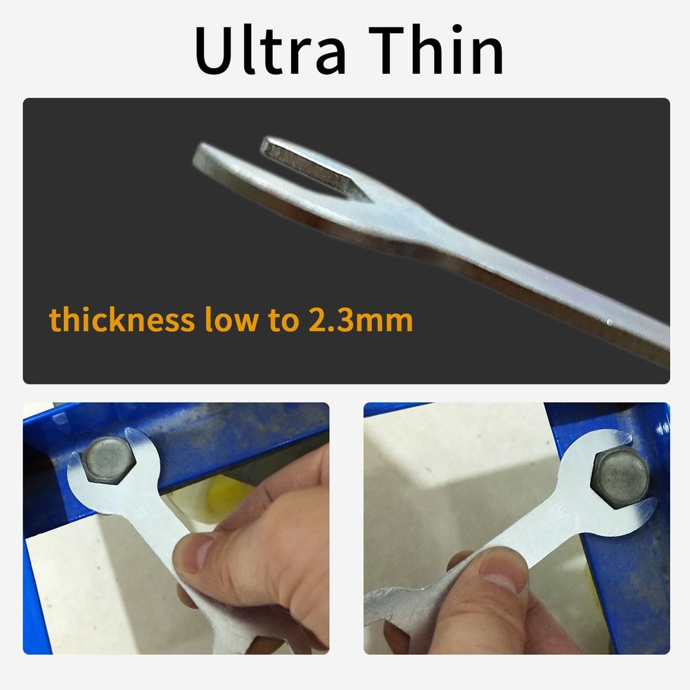 6 PCS Ultra Thin Galvanizing Double Headed Wrench Set - Open-End Mini Wrench ...