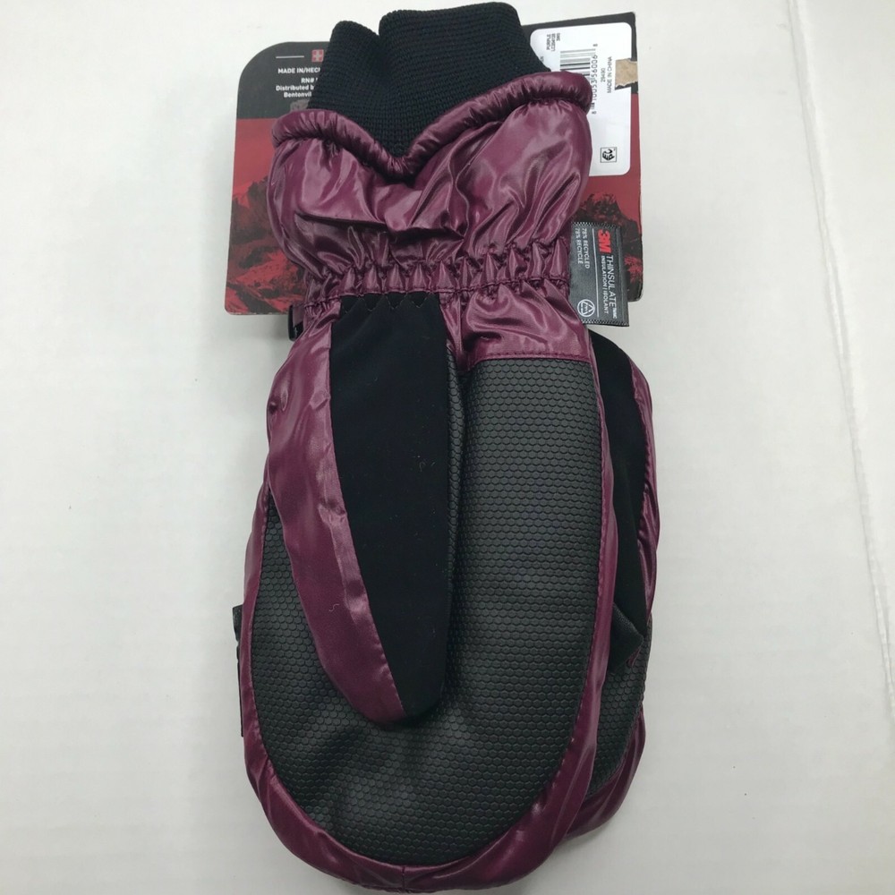 Swiss Tech Quilted Ski Mitten Purple Size Small/Medium New With Tags