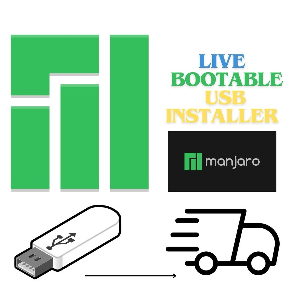 Manjaro Linux 24.2.1  XFCE 64 BIT USB Drive Linux Bootable Live Install Manjaro