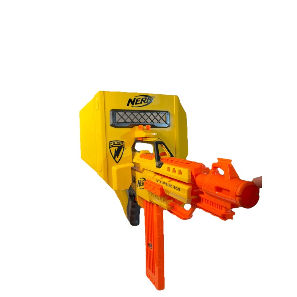 Nerf N Strike Stampede ECS Working Blaster with/Clips/Shield/darts- TESTED