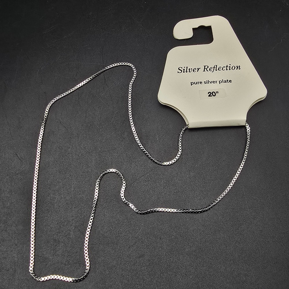 Silver Reflections Silver Plated Chain Necklace 20 Inch NWT