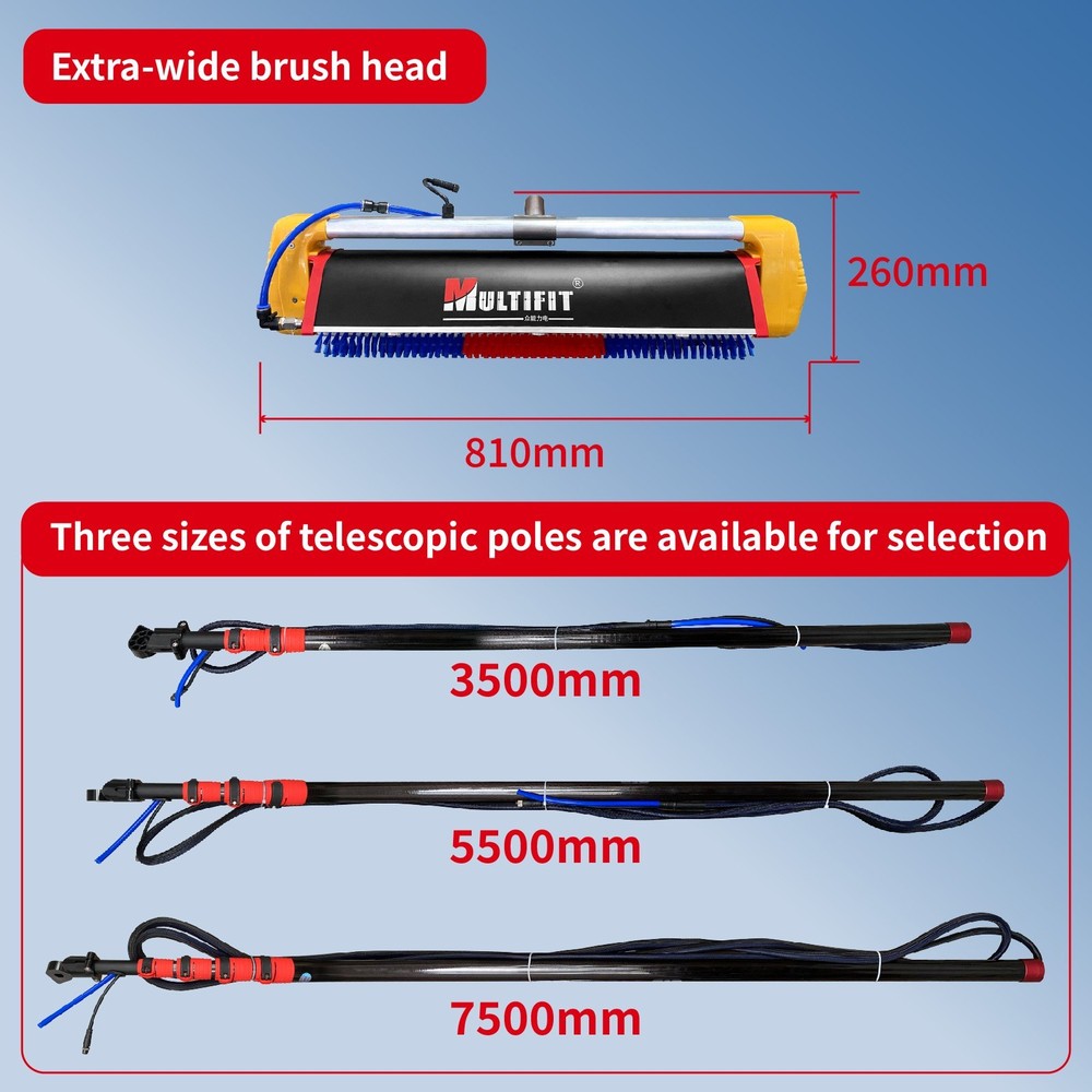 Pro Solar Panel Cleaning Kit Solar Panel &Window Cleaning Roller Brush