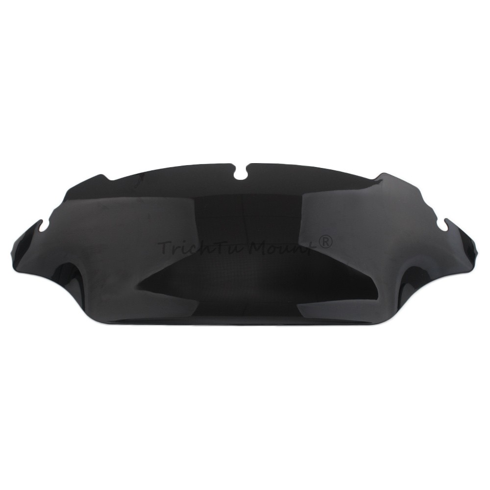 7" Front Wave Windshield Black Windscreen Noise Reduction For Harley Road Glide