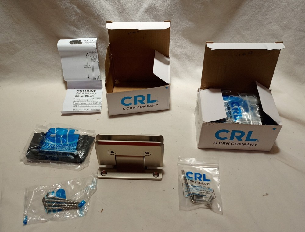 CRL COL037SN 2-Pack SAT.NKL. Wall Mnt. Hinge