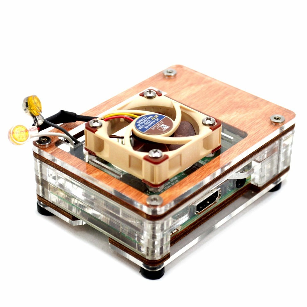 Zebra Bagel Fan Case – Raspberry Pi 4B, 3B+, 3B, 2B, and B+ ~ Color Options