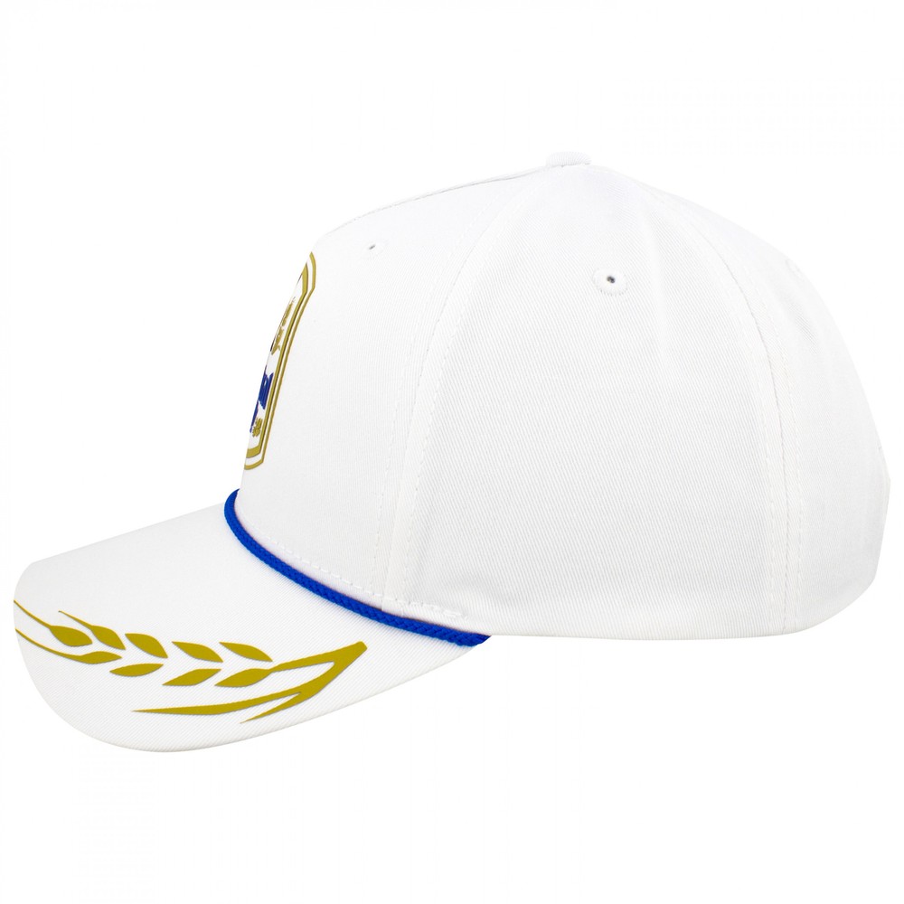 Natural Light Golden Laurels Rope Golfer Hat White