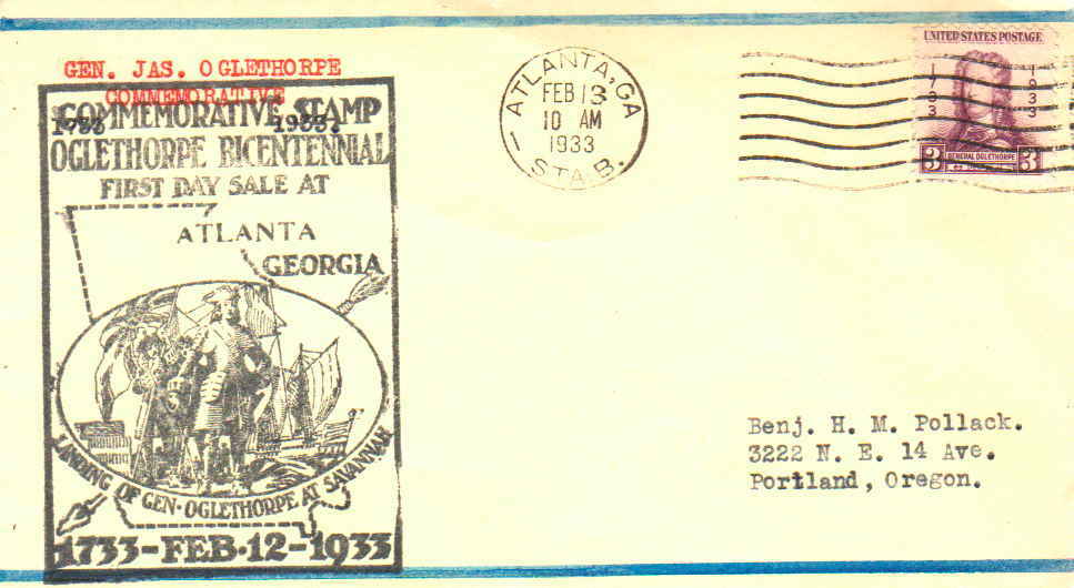 United States Scott 726 Typewritten Address.
