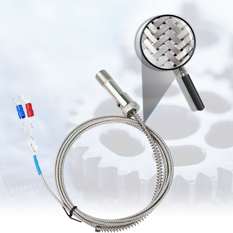 M12 Threaded K-type Thermocouple Temperature Sensor Probe Snap Fit 1M-5M Cable