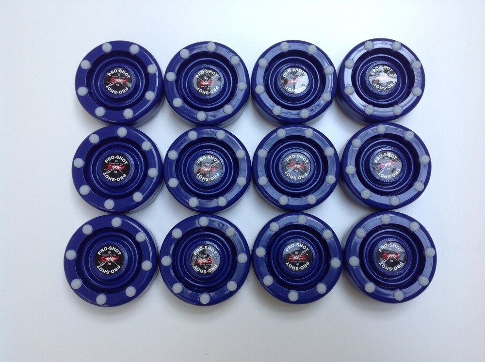 12 IDS Pro-Shot Roller/Inline hockey puck- Blue  FREE SHIPPING!