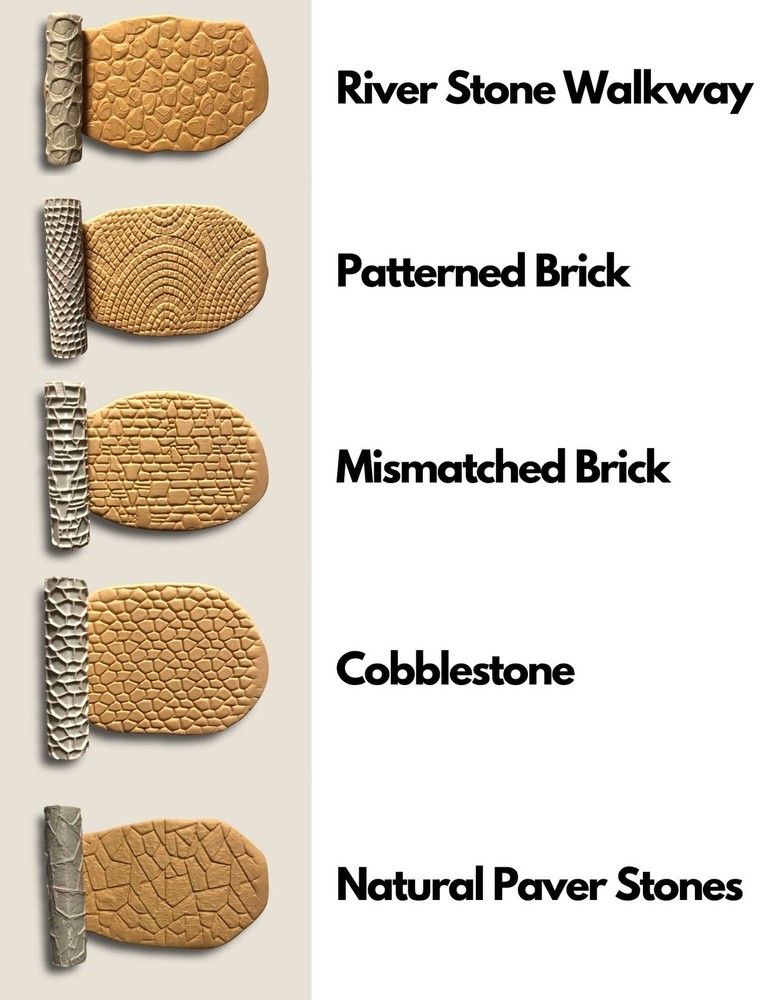 NorthFen Texture Roller 5 Pack Gaming Terrain Bundle for D&D, Battle Mat, Dun...