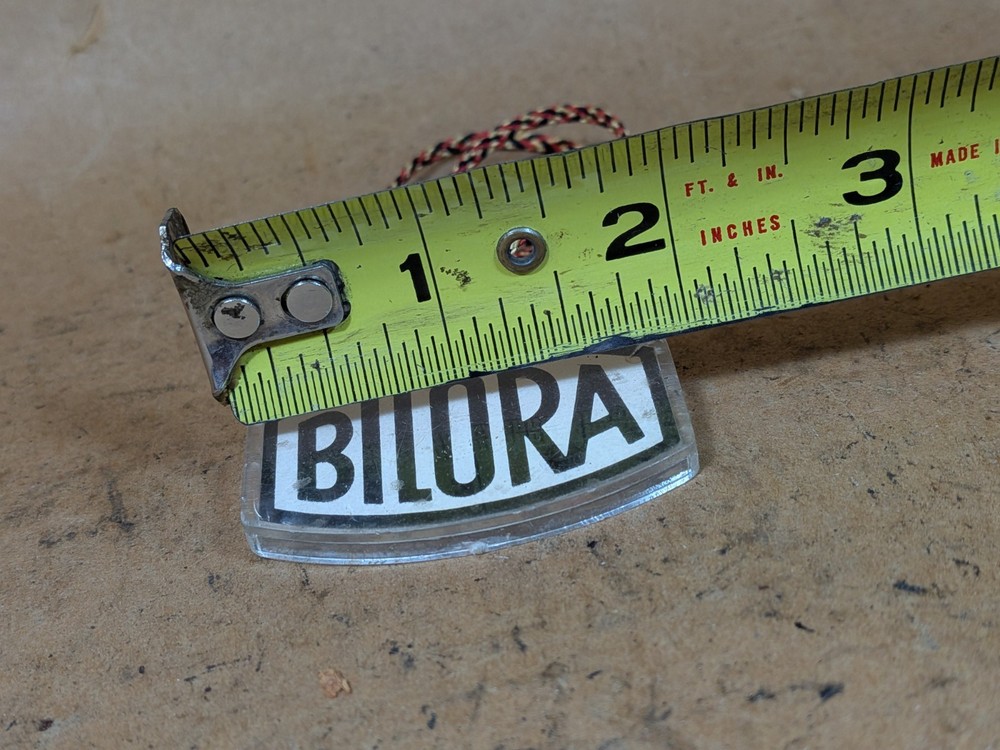 VINTAGE BILORA Plastic Tag